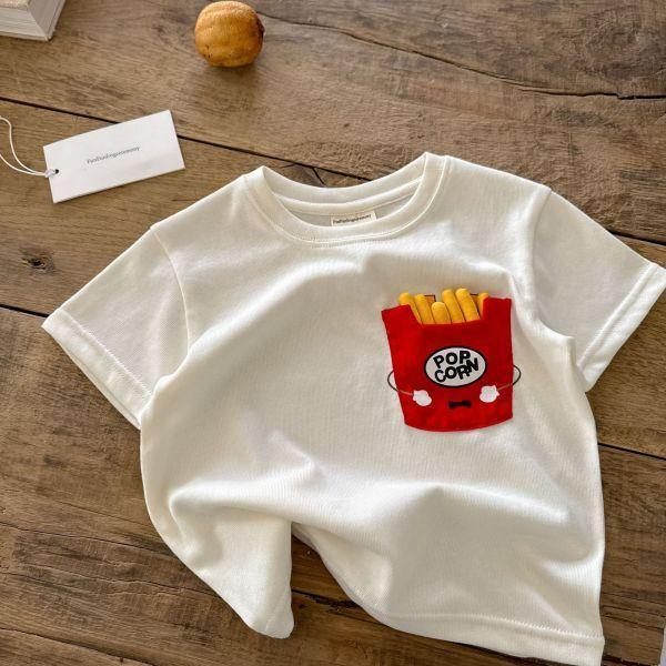 薯條+漢堡立體短袖tee 