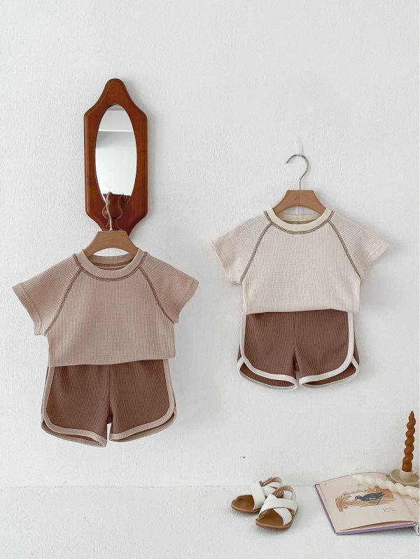 滾邊款！短袖明線休閒套裝 