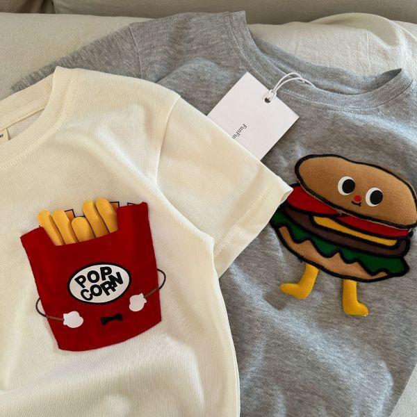 薯條+漢堡立體短袖tee 