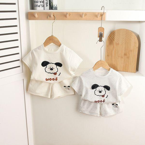 臉紅紅小狗短袖套裝 