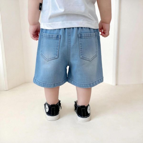 狗狗大集合刺繡牛仔短褲 