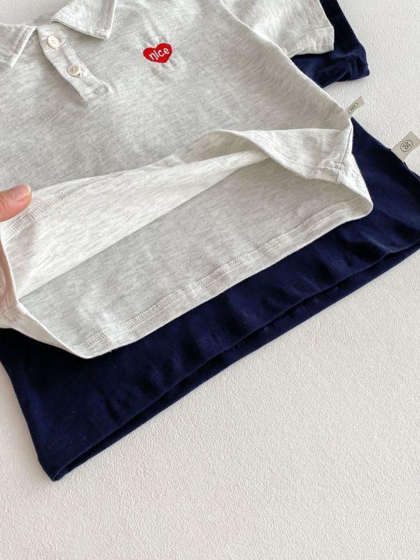 刺繡小愛心短袖套裝 