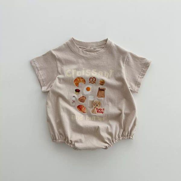 草莓甜點圖案包屁 