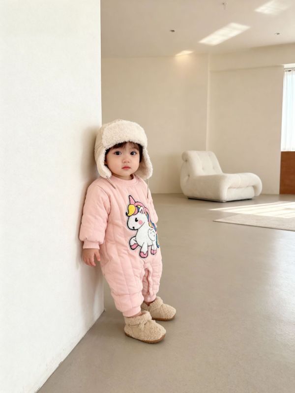 暖冬小飛馬鋪棉連身衣 