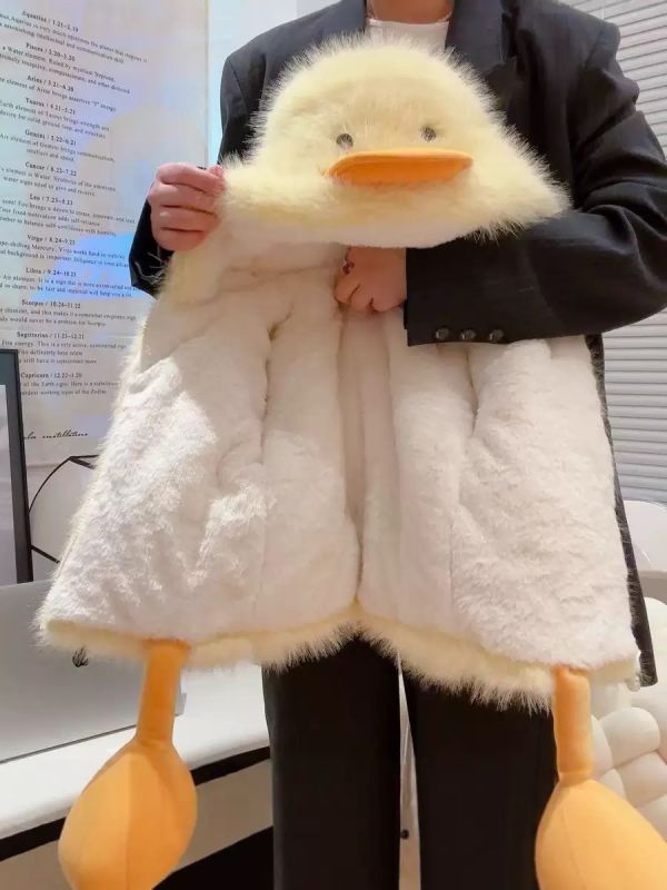 暖暖的爆萌小鴨絨絨外套 
