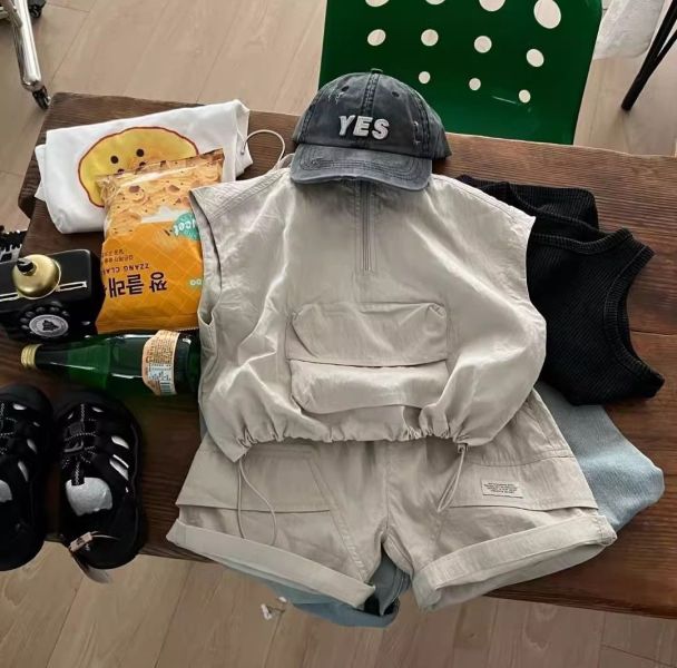 山系風！休閒無袖套裝 