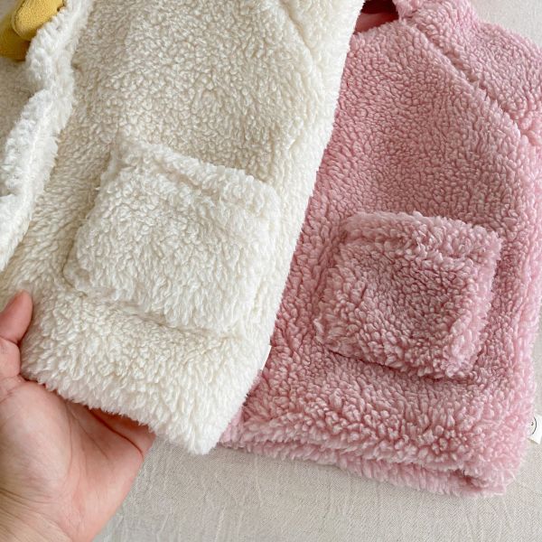 大大蝴蝶耳朵絨毛外套 