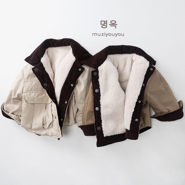 韓系雙大口袋保暖外套 