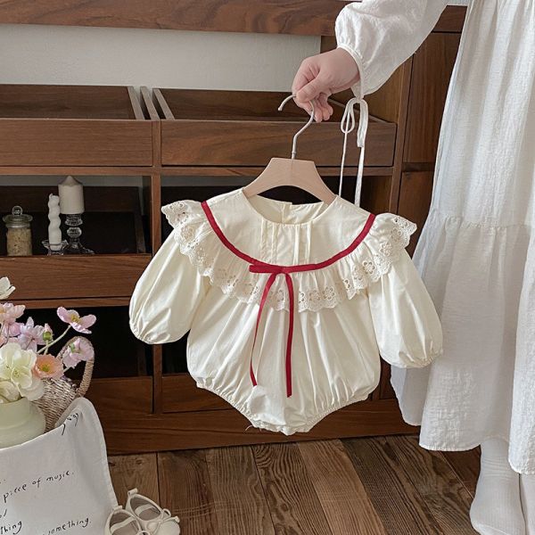 溫柔感紅結蕾絲姐妹裝 