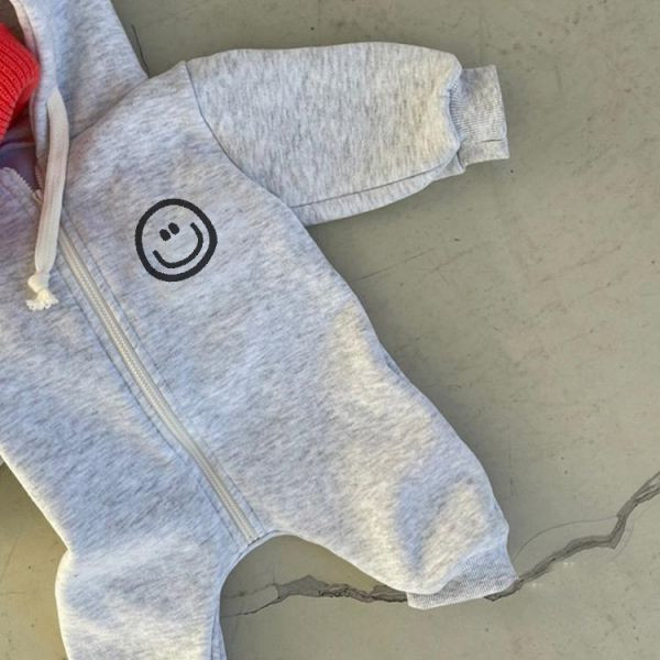 大大的笑臉連帽外出服 