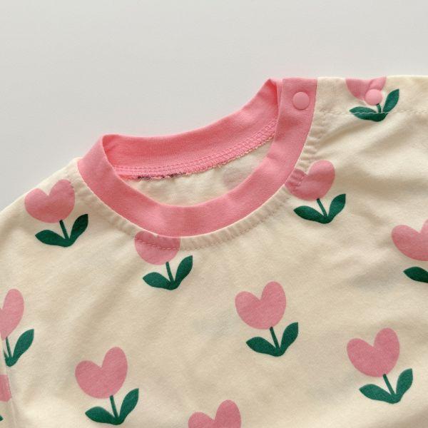 粉嫩花苞朵朵連身衣 