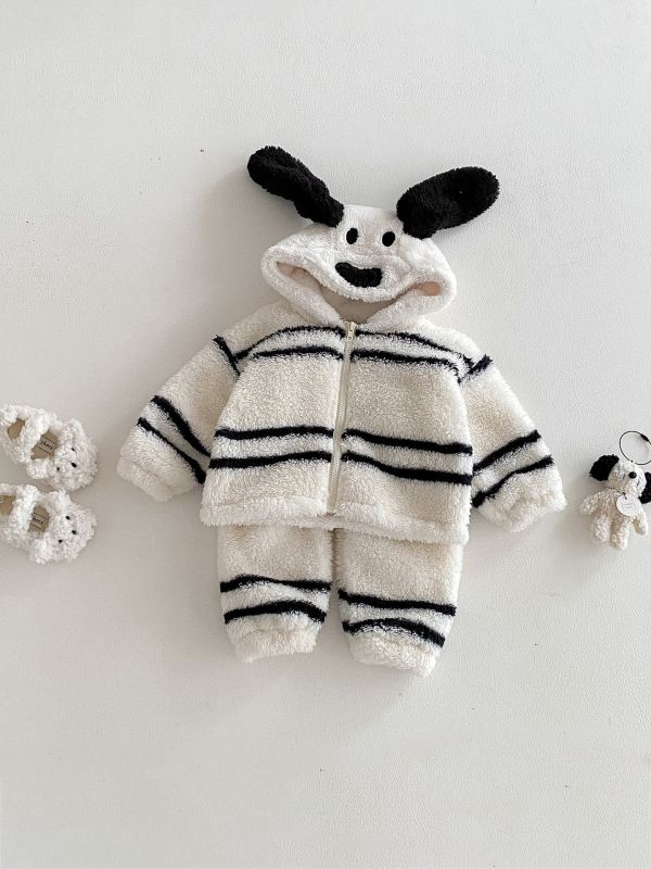 奶油小狗狗軟絨絨套裝 