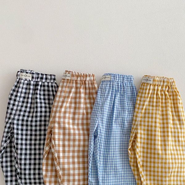 經典小格紋好好搭褲 