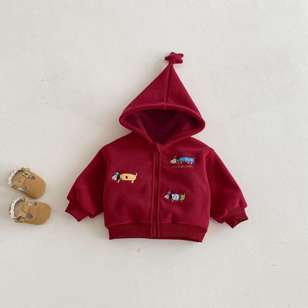 小狗星星保暖連帽外套 