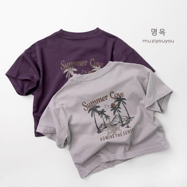 背後夏天感休閒上衣 