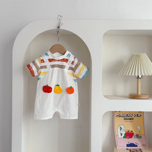 我愛吃水果假兩件連身衣 