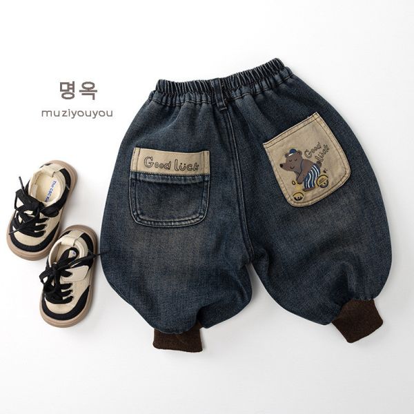 Good Luck 小熊口袋縮口褲 