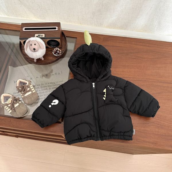 胸前恐龍公仔鋪棉外套 