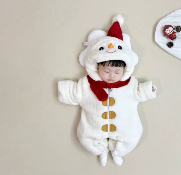 超萌聖誕小小雪人連身衣 