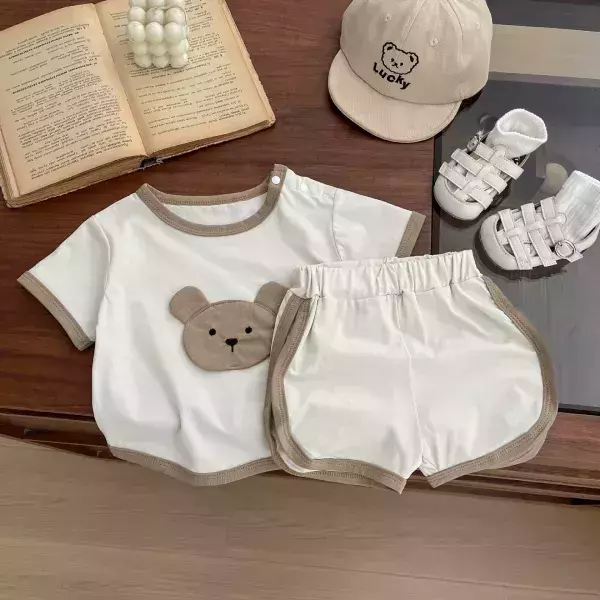 大耳熊滾邊休閒套裝 