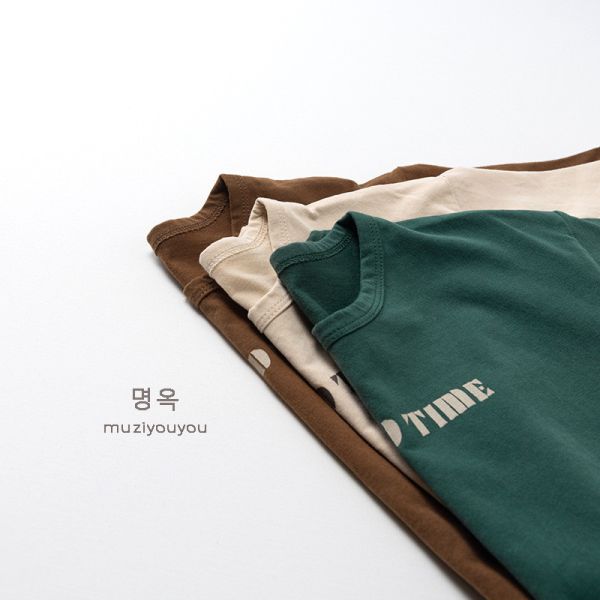 簡約小字母圓領百搭長tee 