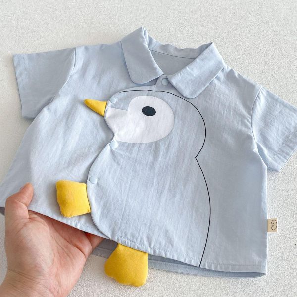超萌立體企鵝襯衫 