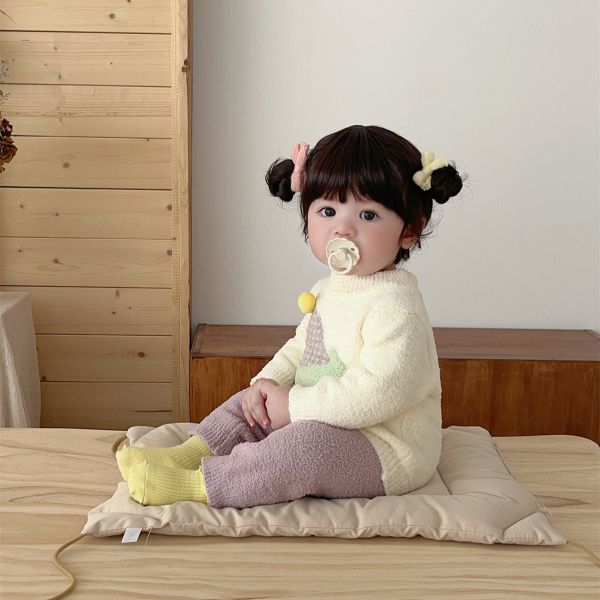 可愛立體球球寶貝針織套裝 