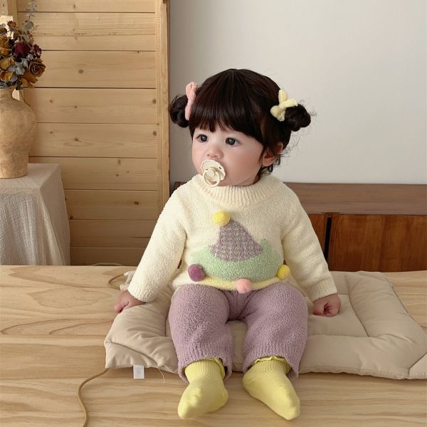 可愛立體球球寶貝針織套裝 