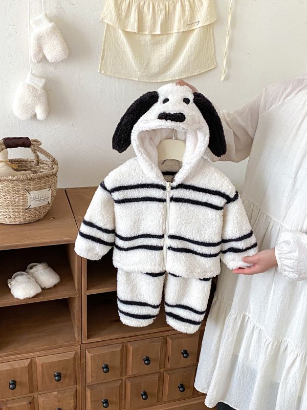 奶油小狗狗軟絨絨套裝 