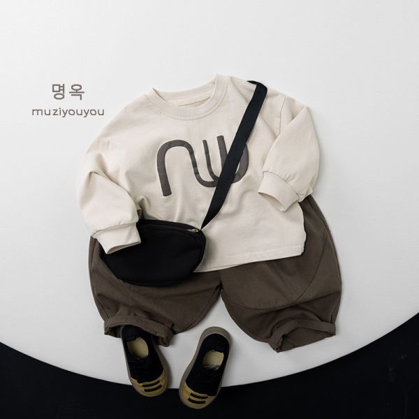 圖形字母寬鬆長tee 