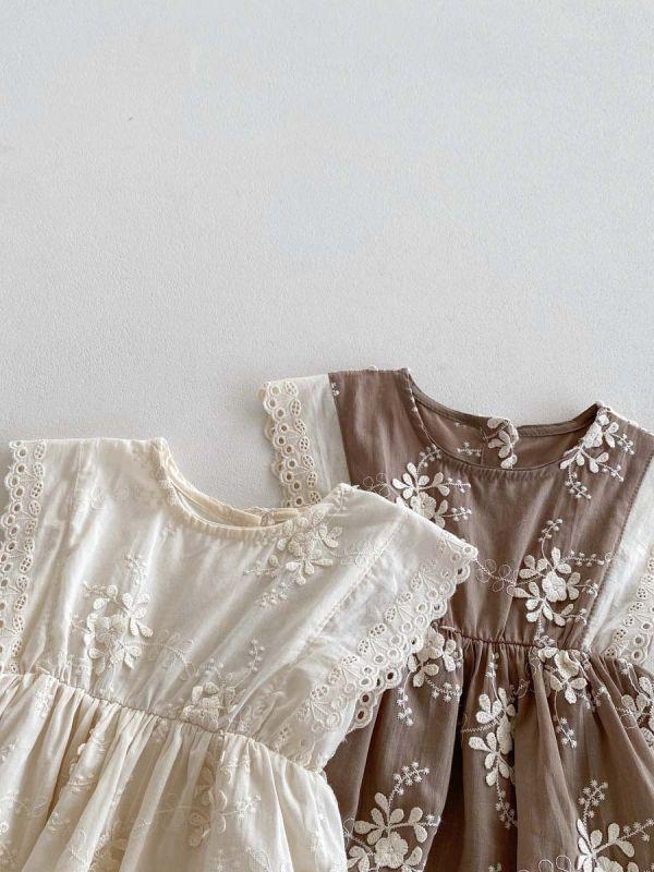 美美繡花無袖包屁裙 