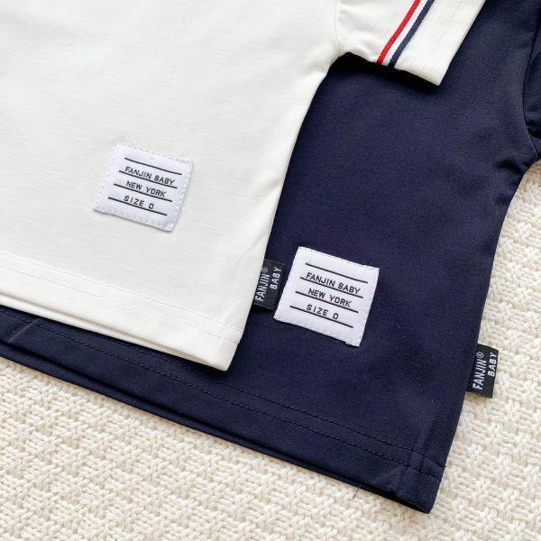 雙袖織帶短袖套裝 