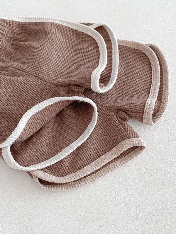 滾邊款！短袖明線休閒套裝 