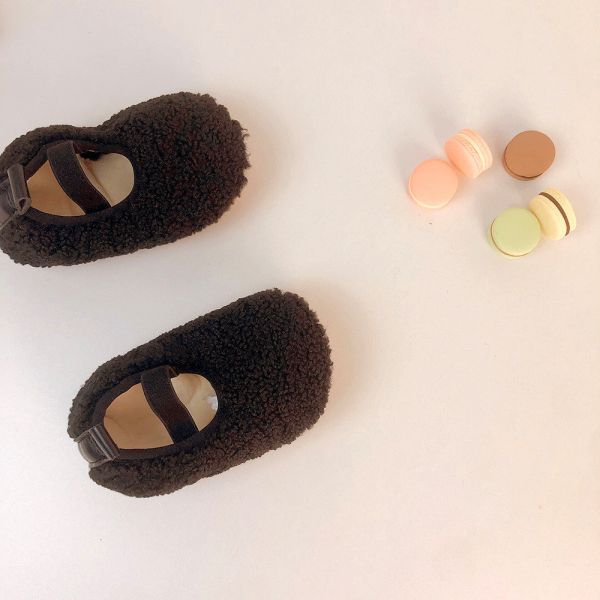 暖絨小熊毛毛學步鞋 