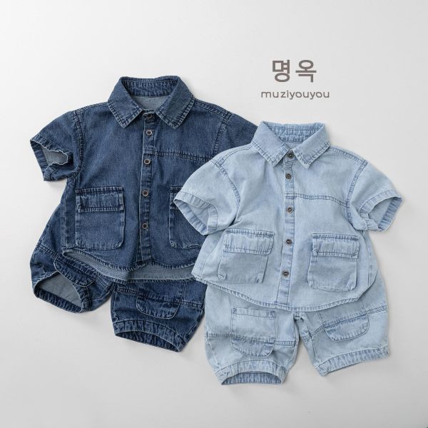 小雙口袋牛仔七分褲 