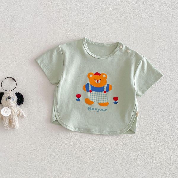 淡淡的可愛動物印花T 