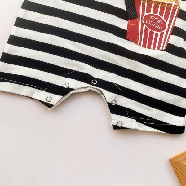 好逗趣爆米花條紋爬服 