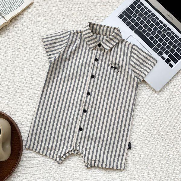 小小紳士直條紋連身衣 