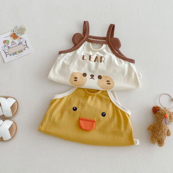 萌趣小鴨狗狗吊帶包屁 