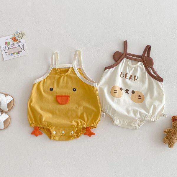 萌趣小鴨狗狗吊帶包屁 