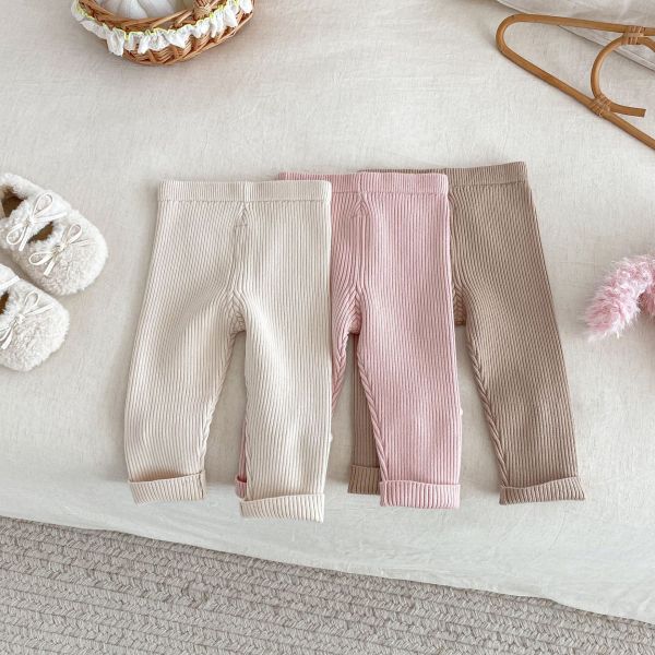 小兔耳朵螺紋寶寶褲 