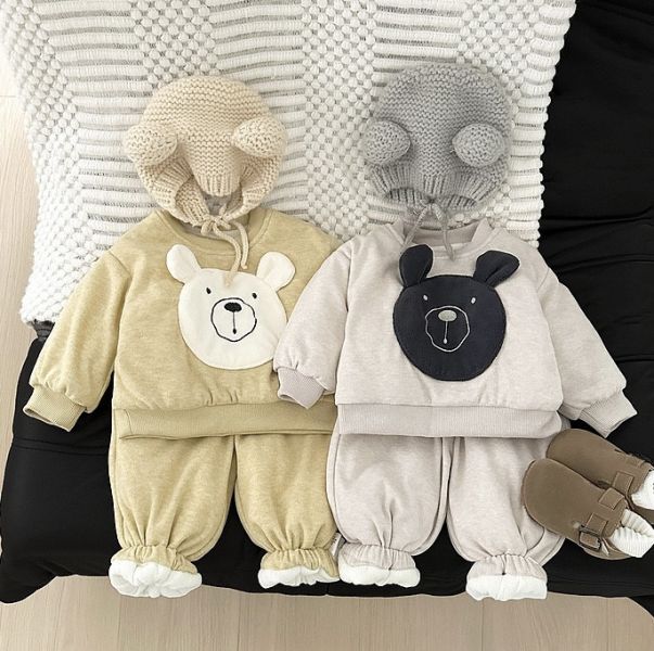 小熊兄弟厚絨套裝 