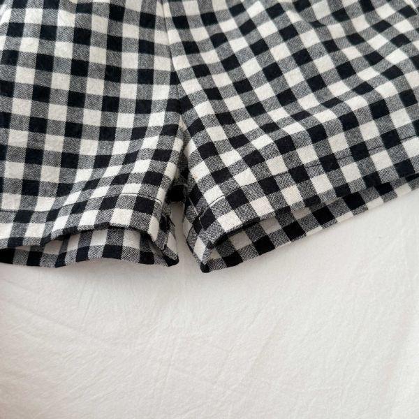 黑白格動物短袖套裝 