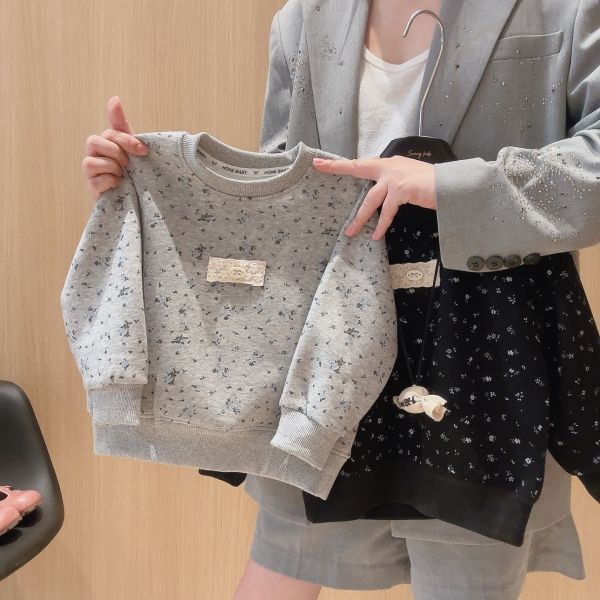 小碎花絨布蕾絲套裝 