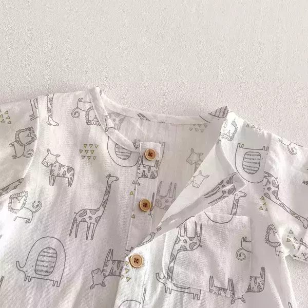 插畫小動物風連身衣 