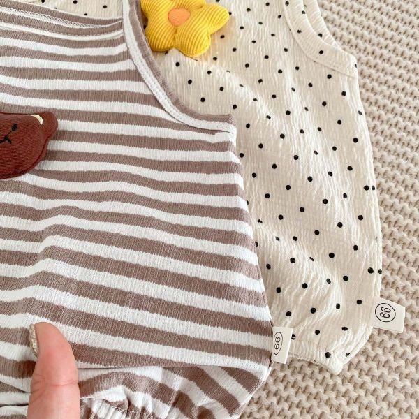 小熊花花公仔吊帶包屁 