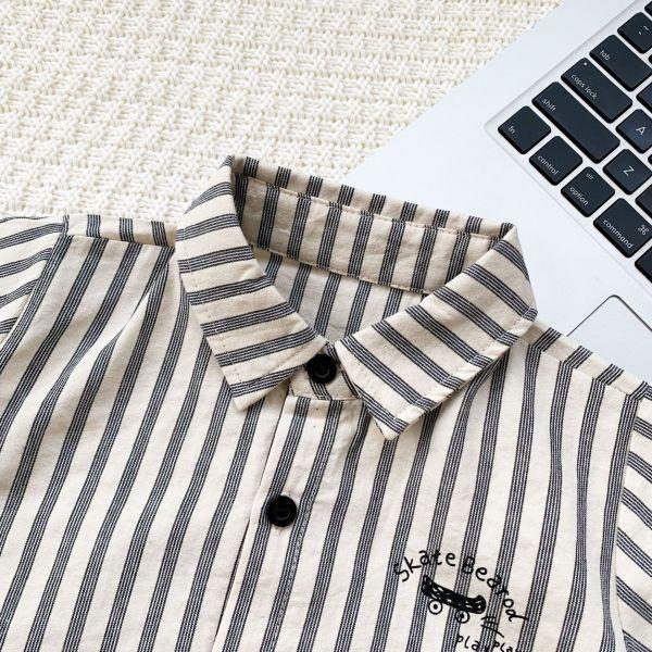 小小紳士直條紋連身衣 