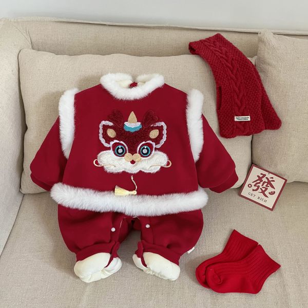 舞獅賀年寶寶連身衣 