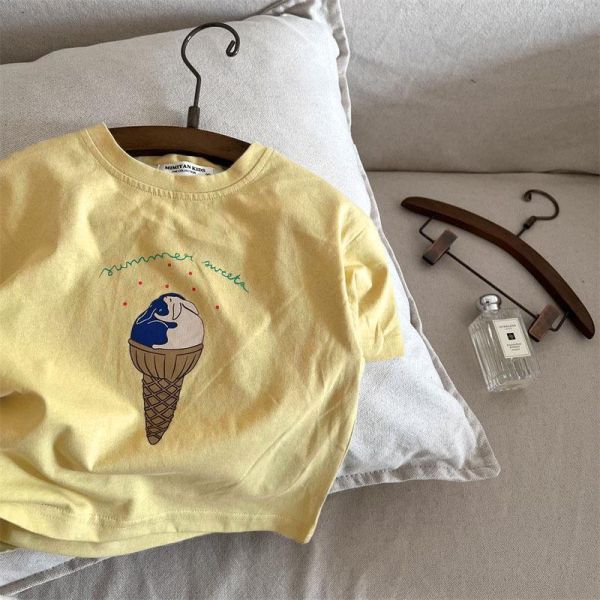 日系簡約繪畫風短tee 