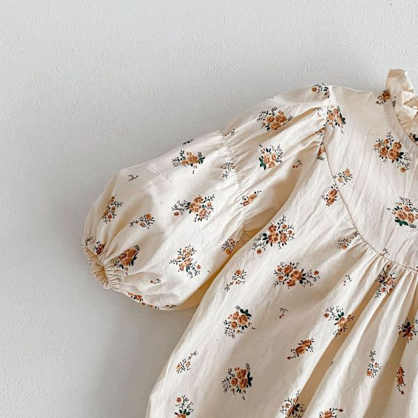 乾燥花束杏色長袖包屁 